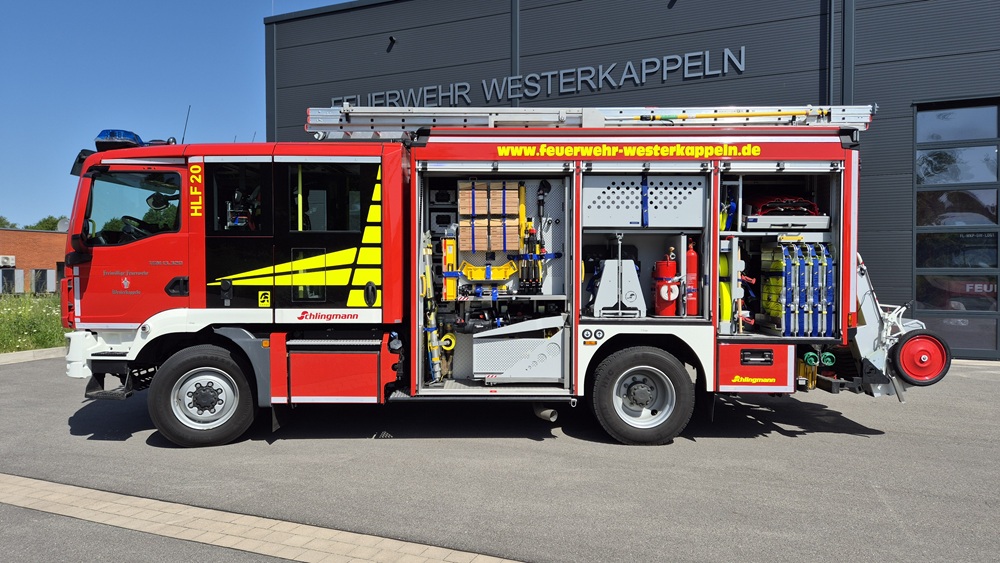 linke Seite des HLF 20, der Feuerwehr Westerkappeln