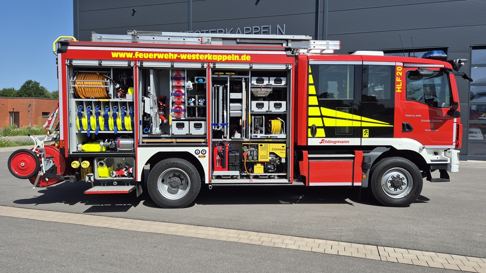 rechte Seite des HLF 20, der Feuerwehr Westerkappeln